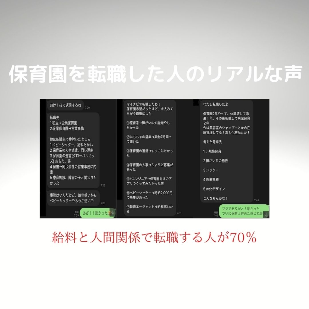 保育士を転職した人13人に聞いた