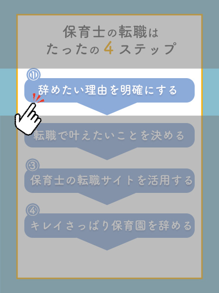 保育士の転職ステップ