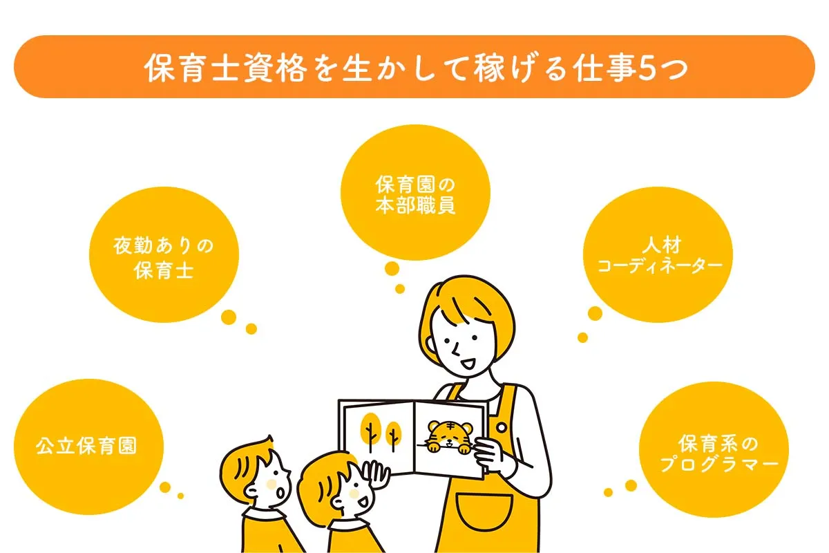 保育士資格を生かして稼げる仕事5つ