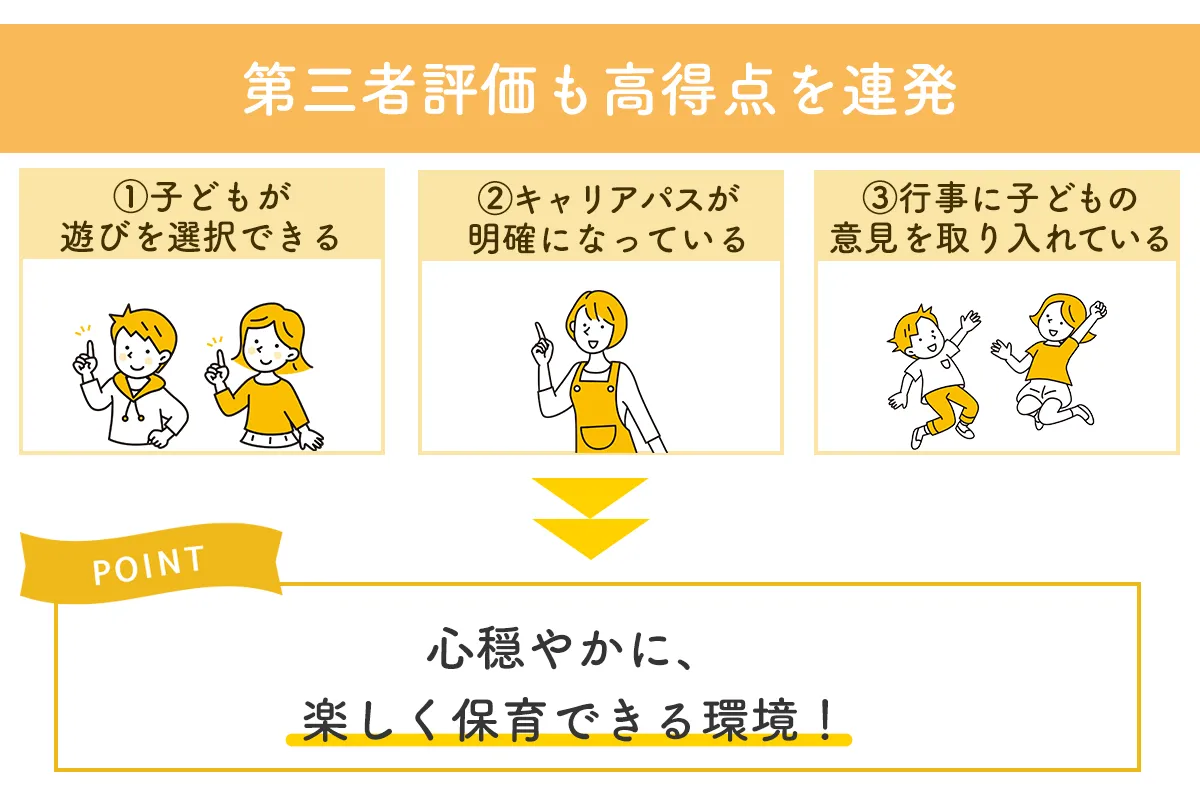 彩保育会 第三者評価も高得点を連発